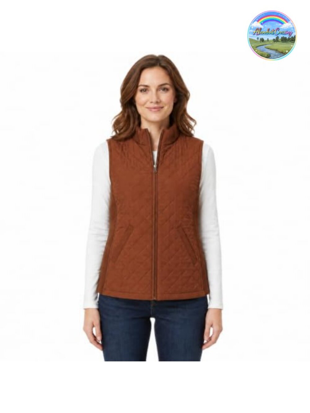 Bienzoe Womens Quilted Padded Sleeveless Vest Zip